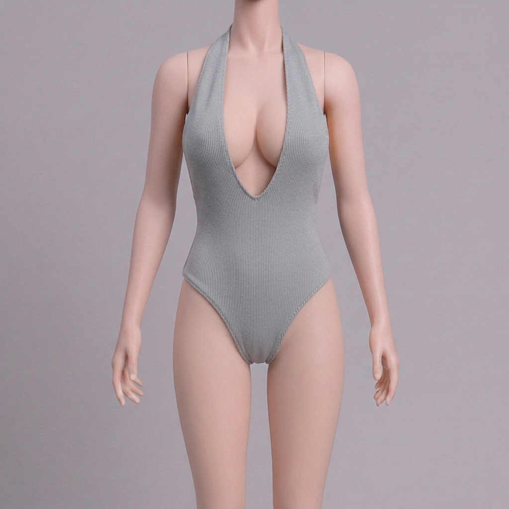 1/6 Scale Articulated Female Figure – Halter-Neck Open-Chest Bodysuit/Swimsuit