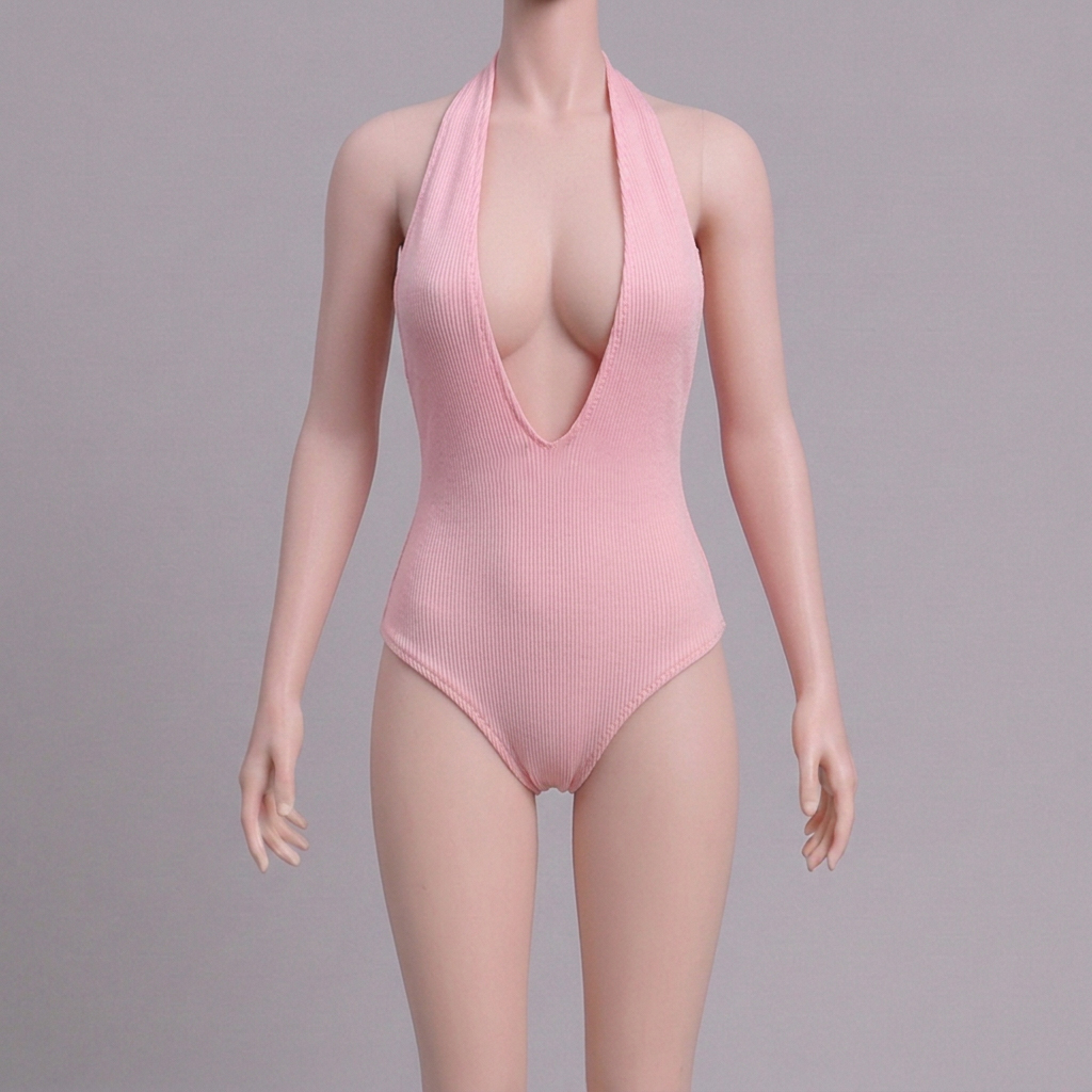 1/6 Scale Articulated Female Figure – Halter-Neck Open-Chest Bodysuit/Swimsuit