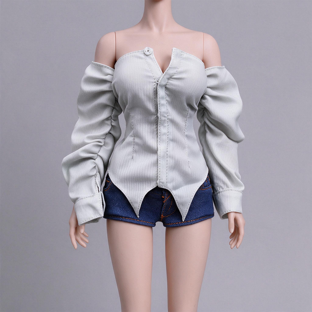 1/6 Scale Articulated Female Figure – Shirt and Jumpsuit
