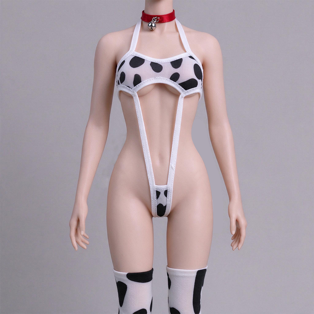 1/6 Scale Female Action Figure Cute Cow-Print Bikini Outfit