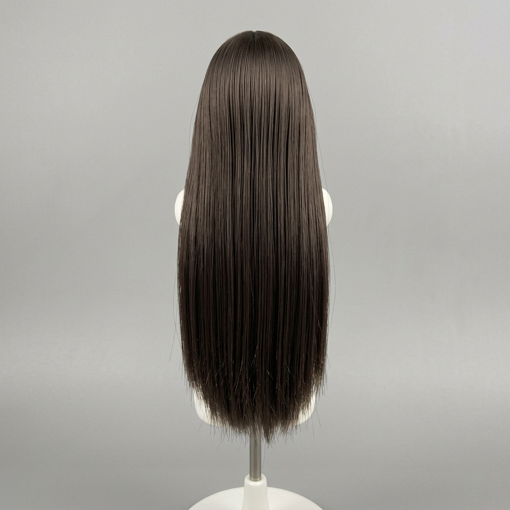 1/6 Scale Female Articulated Figure Wig – Brown Straight Hair