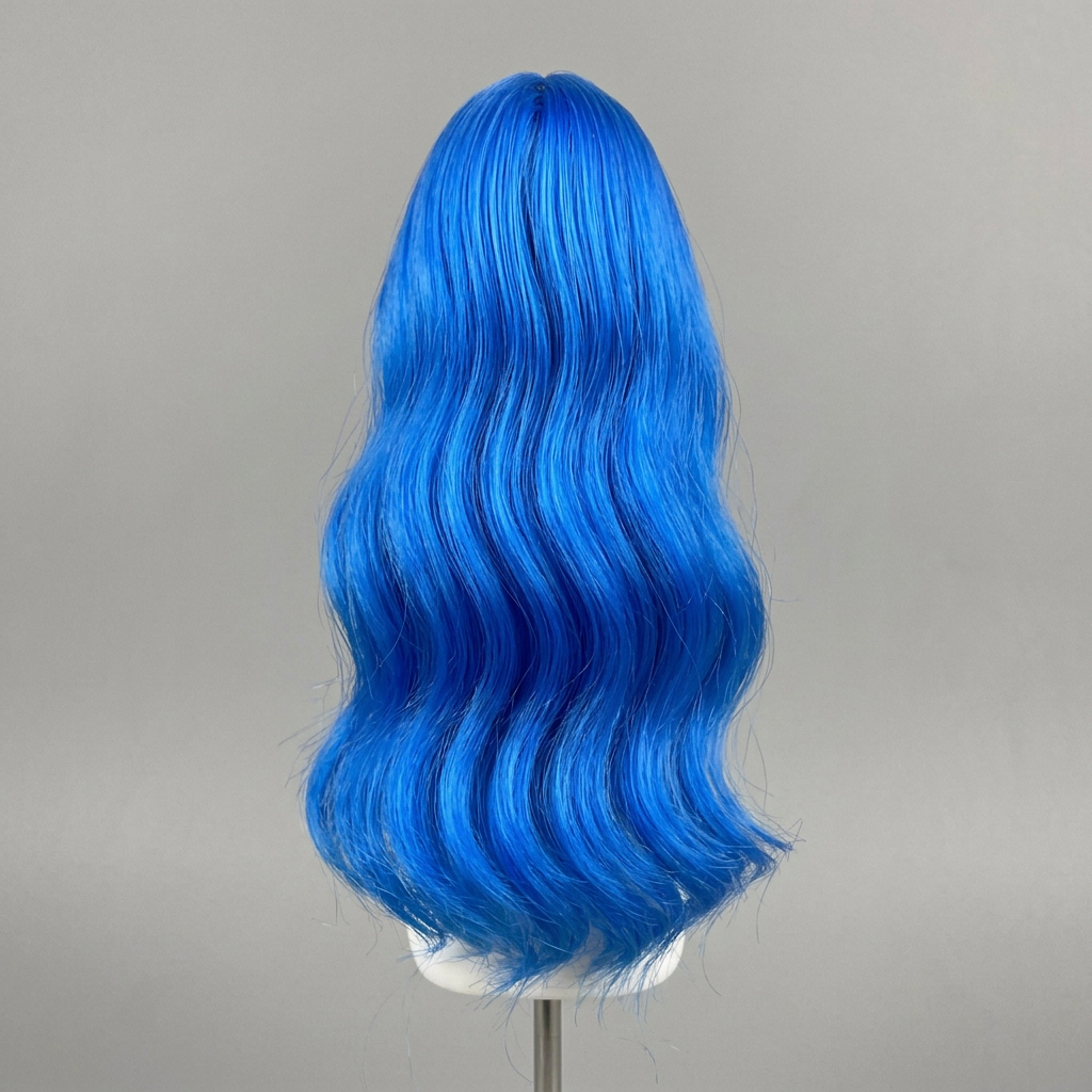 1/6 Scale Articulated Figure Wig – Blue Curly Hair