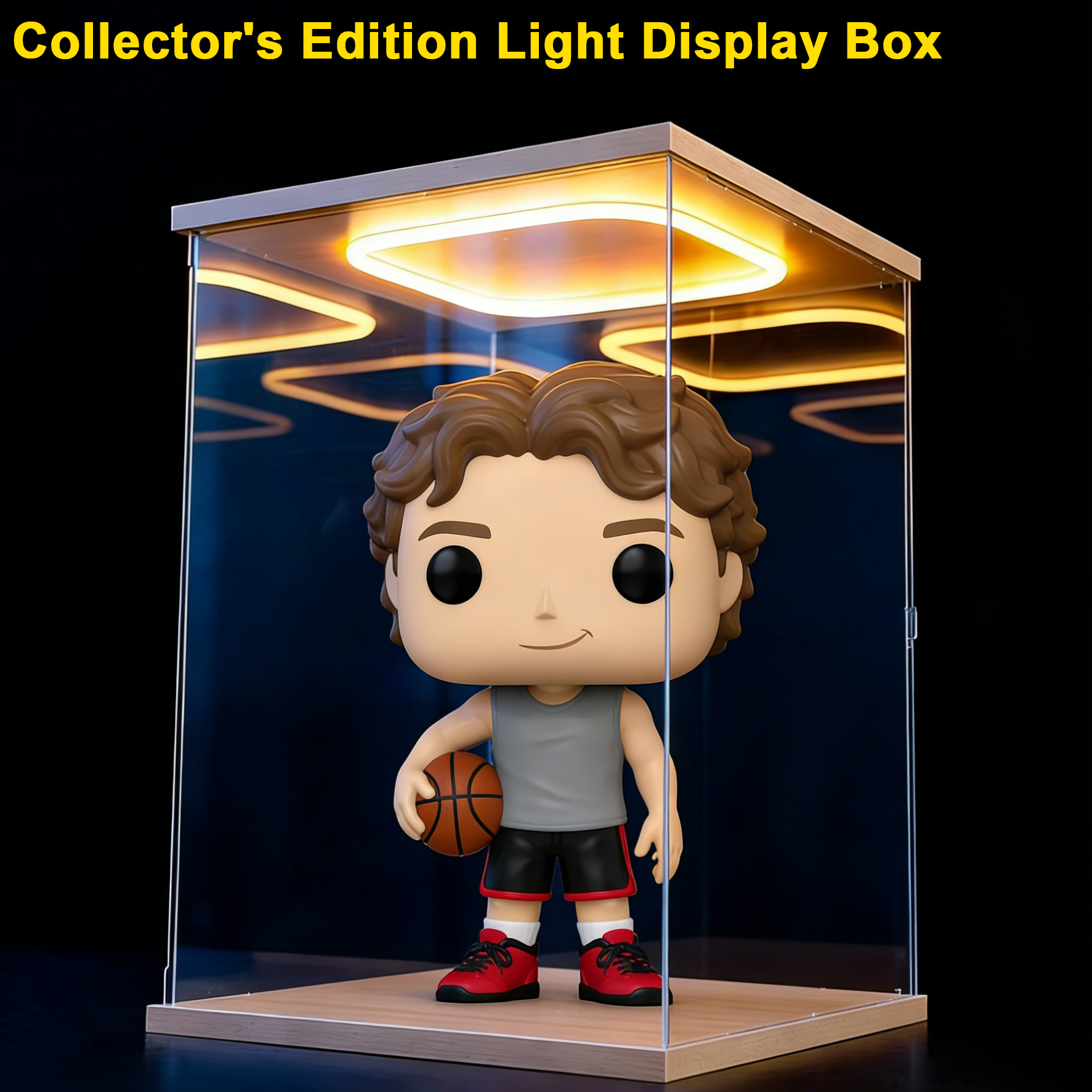Integrated Illuminated Acrylic Figurine Display Box | High Transparency Dustproof Model Box