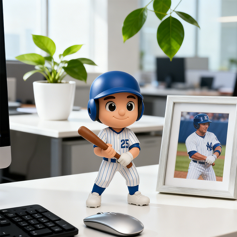 Custom Single Separate Chibi Style 3D Figurine From Your Photo – Baseball Edition – Cute Edition | KibiFig