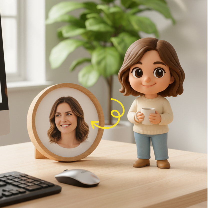 Custom Single Separate Chibi Style 3D Figurine From Your Photo – Mom's Edition – Cute Edition | KibiFig