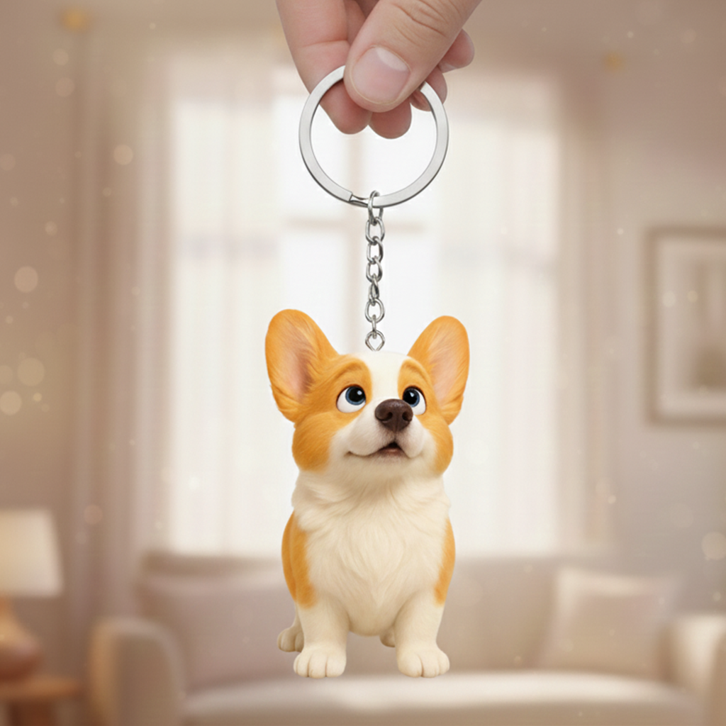 Custom Made 3D Mini Keychain Figure with Your Face Perfect for Gifting | KibiFig