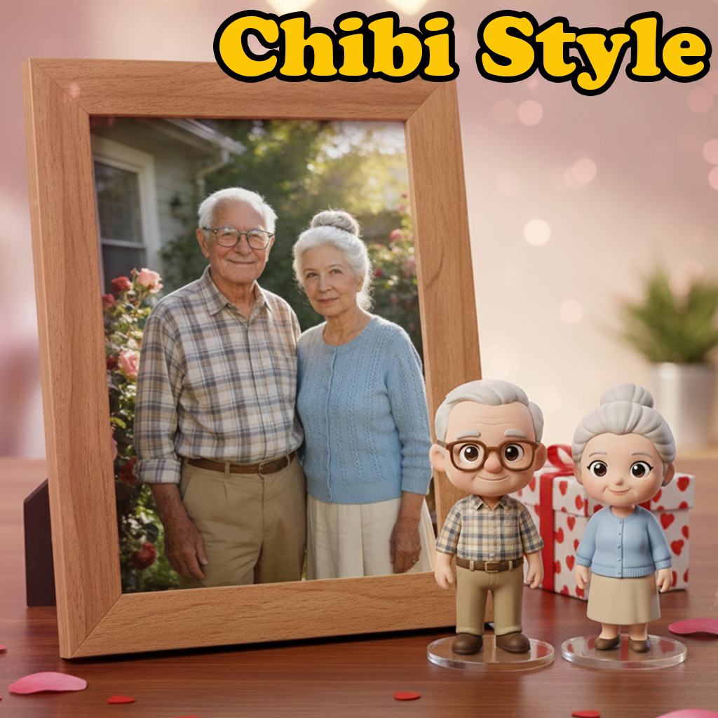 Custom Single Separate Chibi Style 3D Figurine From Your Photo – Senior Edition – Cute Edition | KibiFig