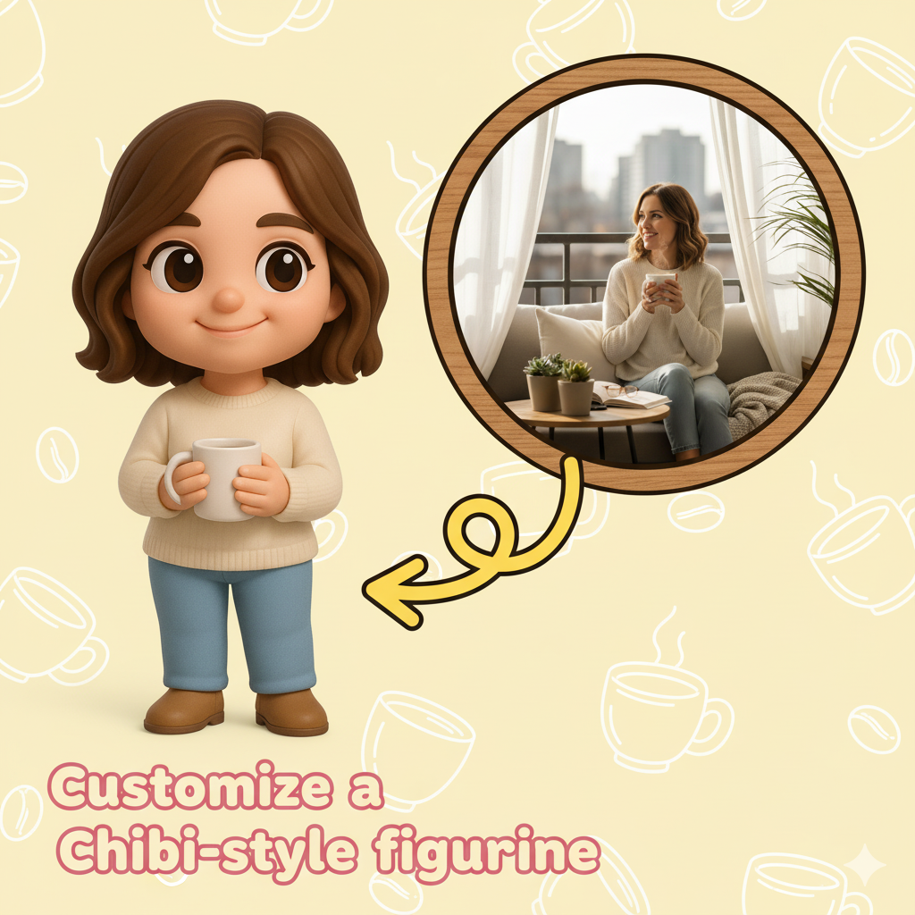 Custom Single Separate Chibi Style 3D Figurine From Your Photo – Mom's Edition – Cute Edition | KibiFig