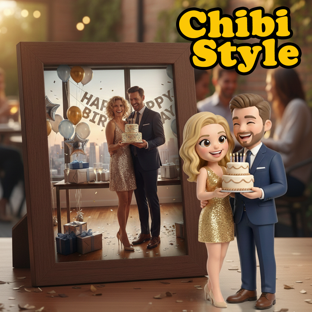 [Copy]Custom Single Separate Chibi Style 3D Figurine From Your Photo – Couple Birthday Edition – Cute Edition | KibiFig