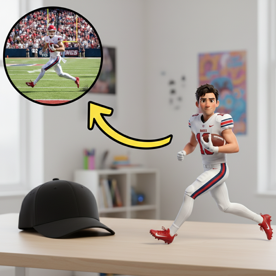 Custom Single Separate Chibi Style 3D Figurine From Your Photo -Rugby Edition- Cute Edition| KibiFig