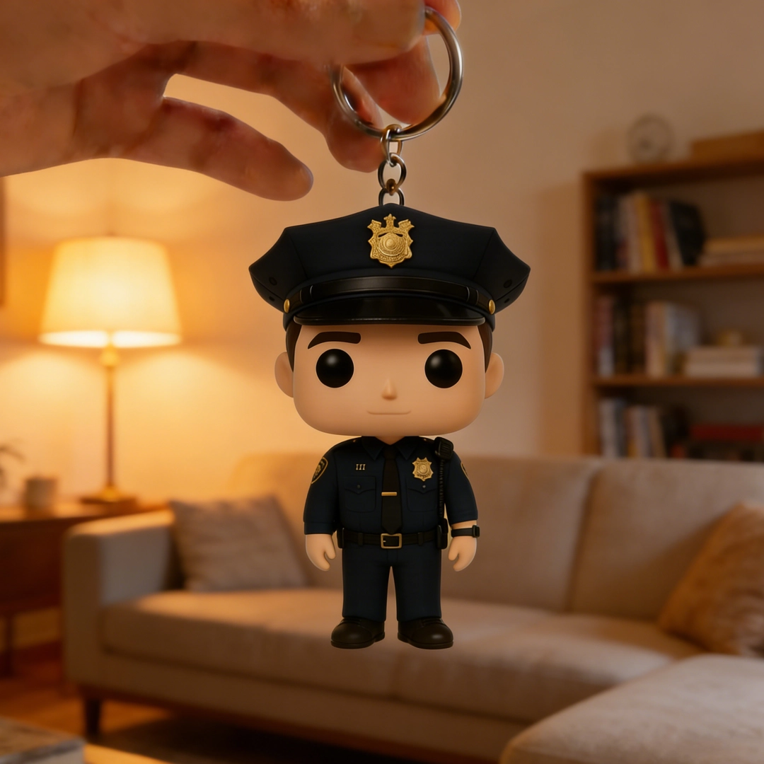 Custom Made 3D Mini Keychain Figure with Your Face Perfect for Gifting | KibiFig