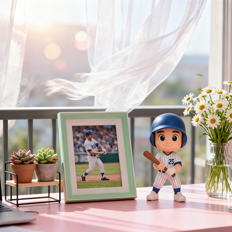 Custom Single Separate Chibi Style 3D Figurine From Your Photo – Baseball Edition – Cute Edition | KibiFig