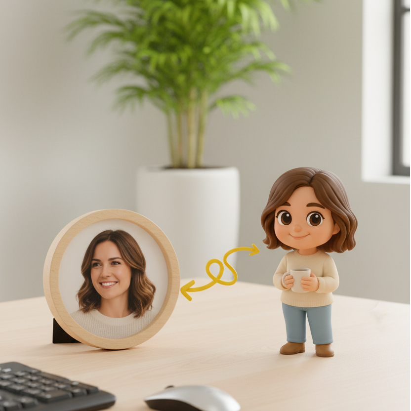 Custom Single Separate Chibi Style 3D Figurine From Your Photo – Mom's Edition – Cute Edition | KibiFig