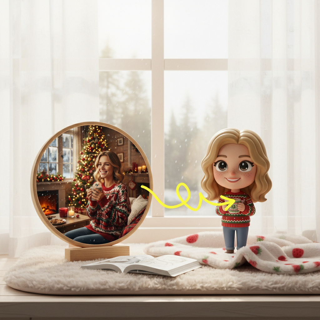 [Copy]Custom Single Separate Chibi Style 3D Figurine From Your Photo – Girl's Birthday Edition – Cute Edition | KibiFig