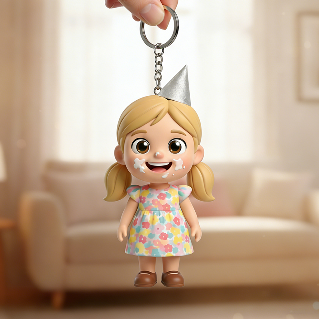 Custom Made 3D Mini Keychain Figure with Your Face Perfect for Gifting | KibiFig