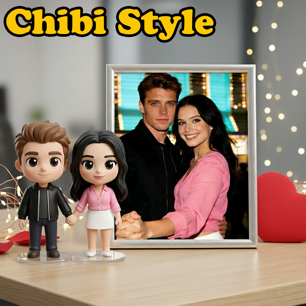 Custom Single Separate Chibi Style 3D Figurine From Your Photo – Love Edition | KibiFig
