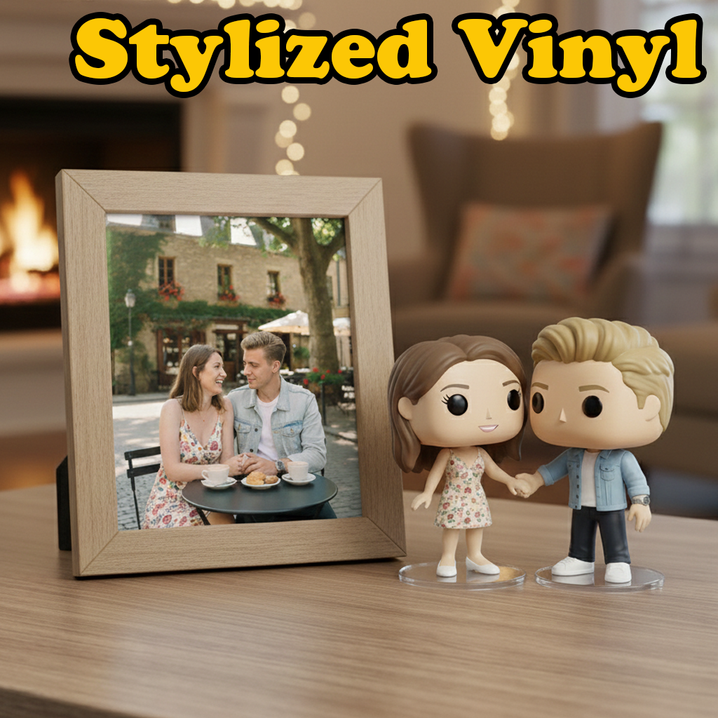 Custom Single Separate Chibi Style 3D Figurine From Your Photo – Young Couple Edition – Cute & Romantic Style | KibiFig