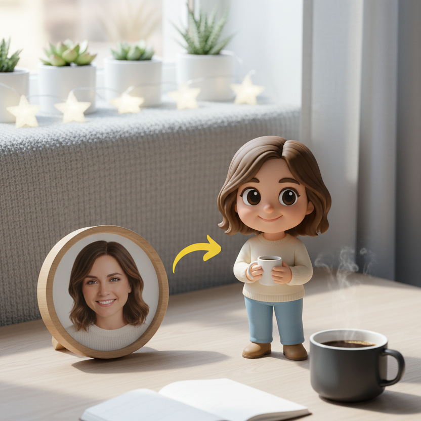 Custom Single Separate Chibi Style 3D Figurine From Your Photo – Mom's Edition – Cute Edition | KibiFig