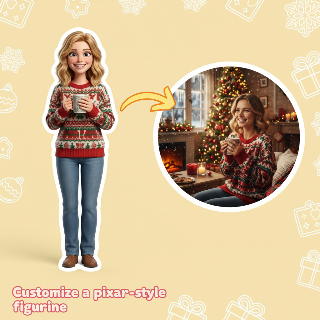 [Copy]Custom Single Separate Chibi Style 3D Figurine From Your Photo – Girl's Birthday Edition – Cute Edition | KibiFig