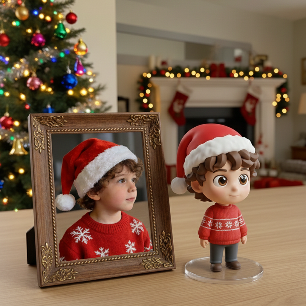Custom Single Separate Chibi Style 3D Figurine From Your Photo – Christmas Edition – Cute Edition | KibiFig