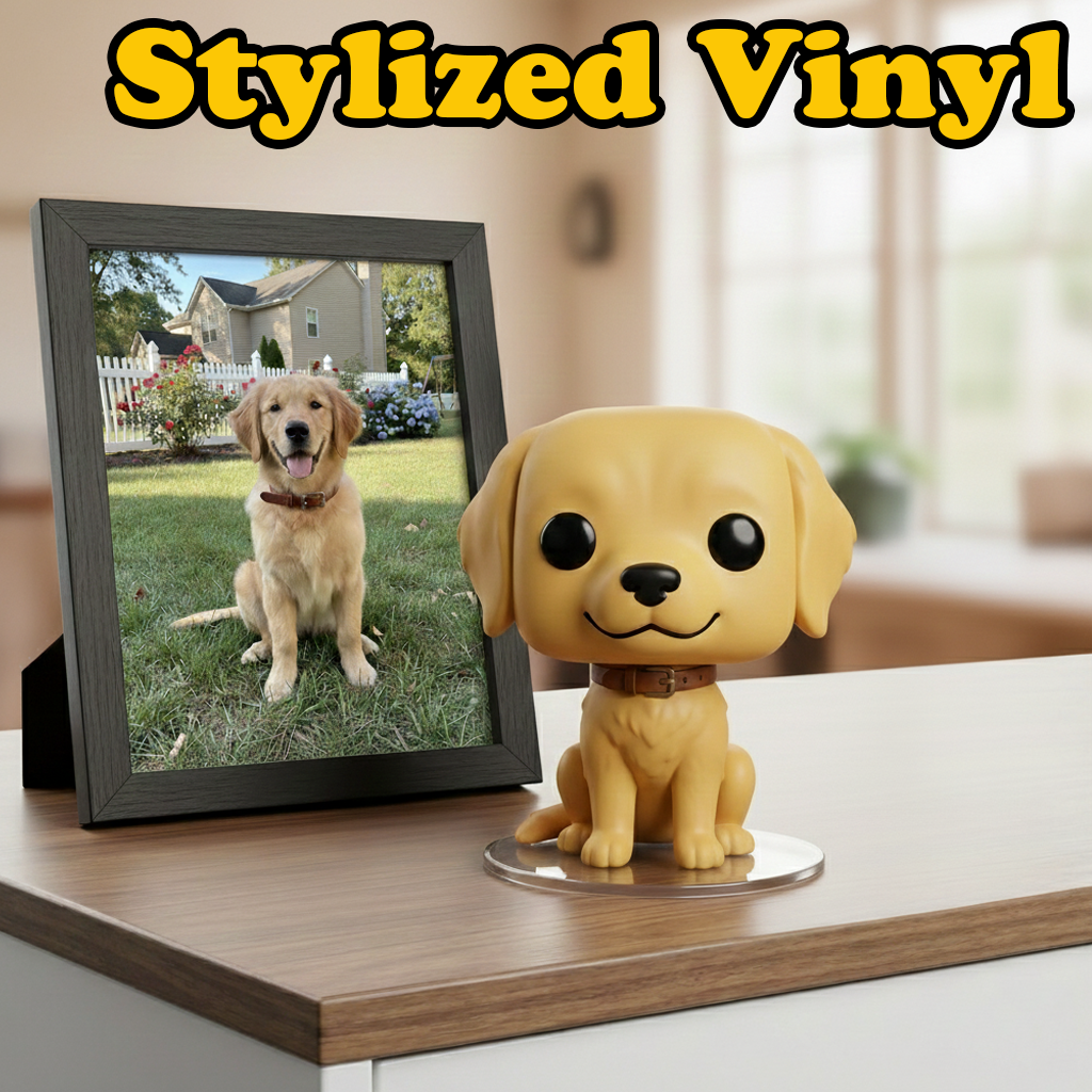 Custom Single Separate Chibi Style 3D Figurine From Your Photo – Puppy Edition – Cute & Lovable Style | KibiFig