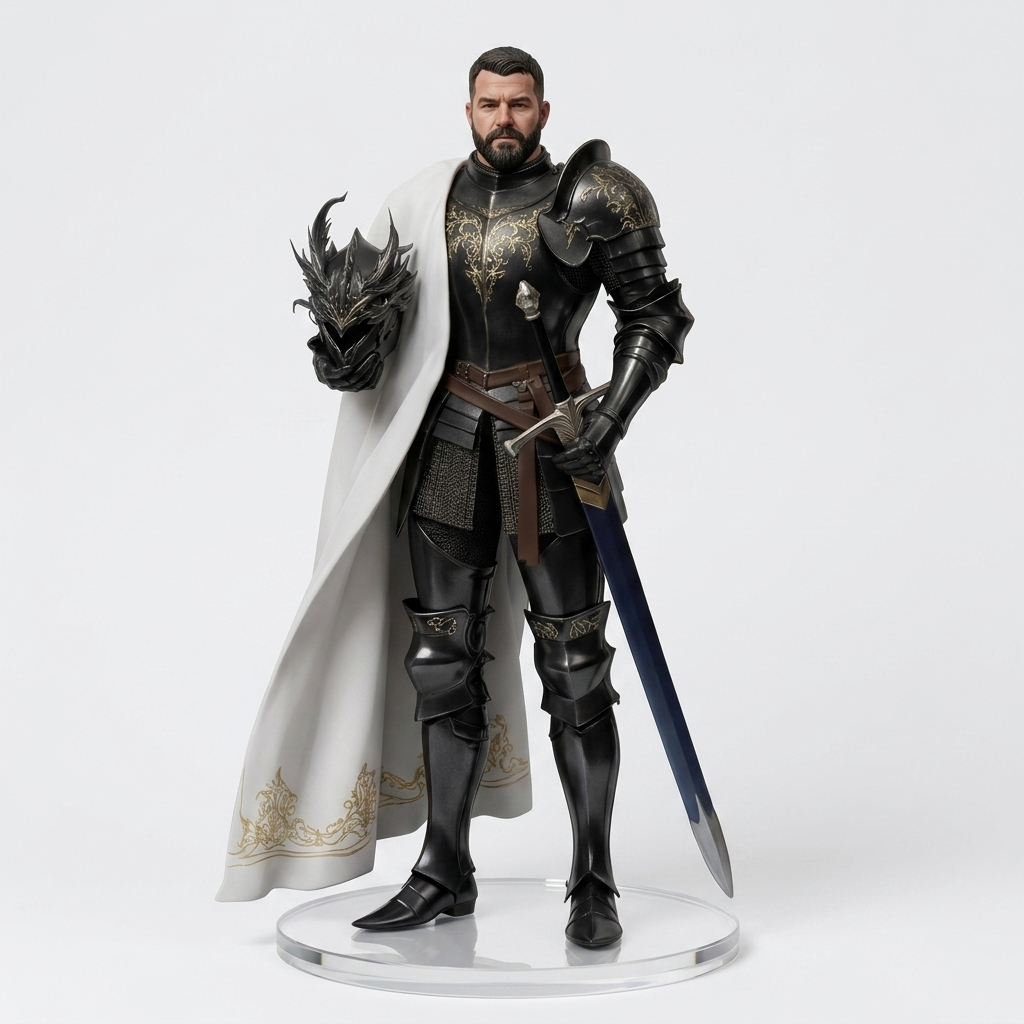 Custom 3D Figurine – Knight Character | KibiFig