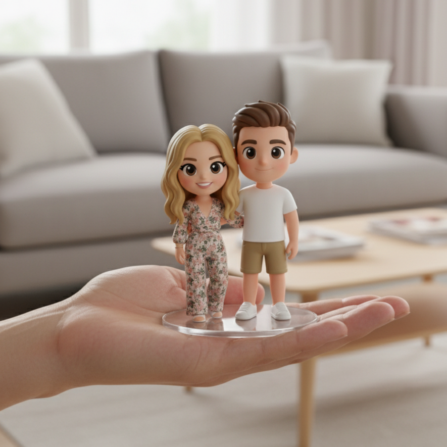 Custom Single Separate Chibi Style 3D Figurine From Your Photo – Love Edition | KibiFig