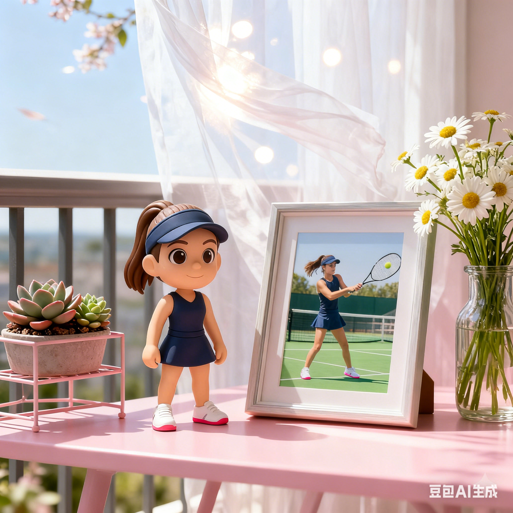 Custom Single Separate Chibi Style 3D Figurine From Your Photo – Tennis Edition – Cute Edition | KibiFig