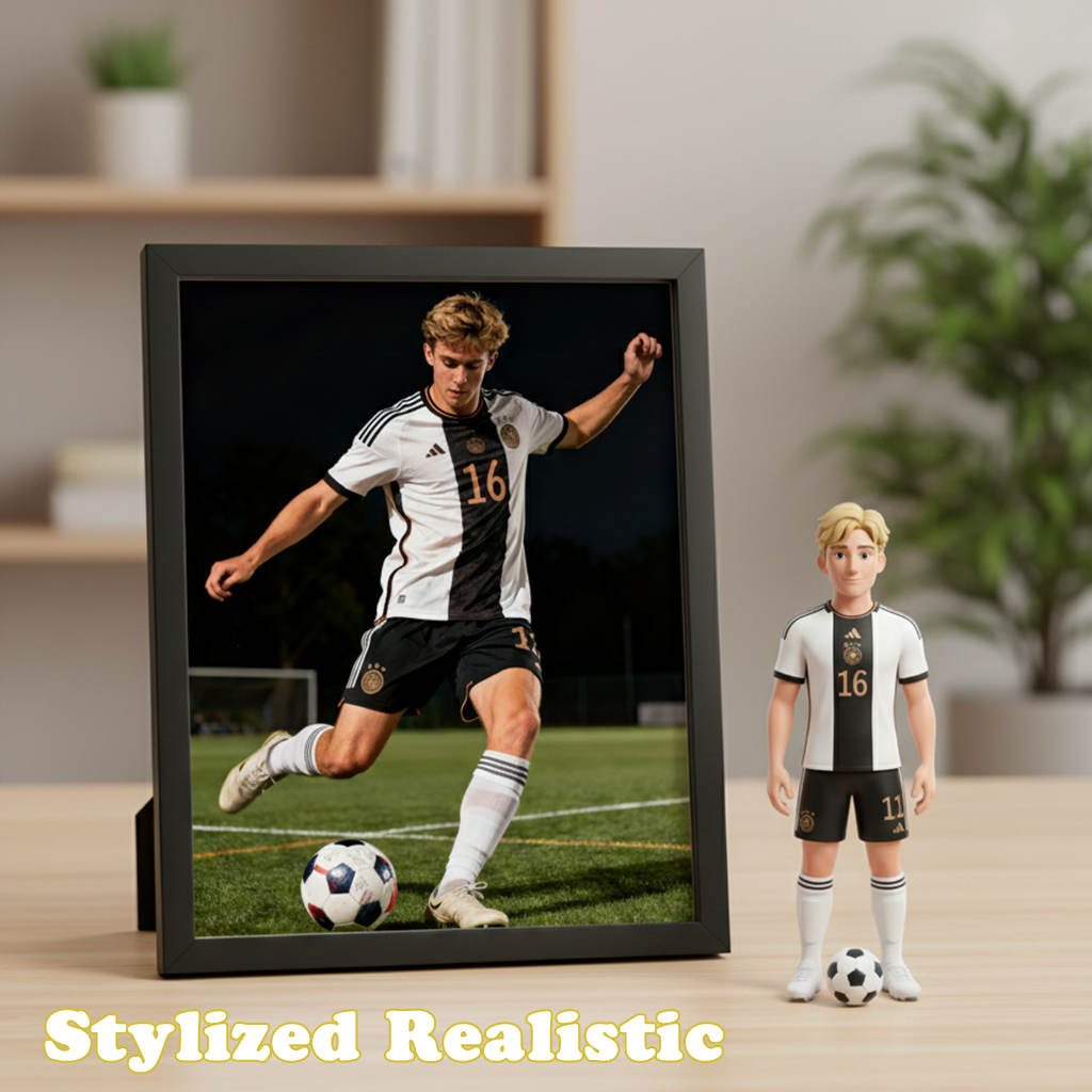 Custom Single Separate Chibi Style 3D Figurine From Your Photo – Football Edition – Cute Edition | KibiFig