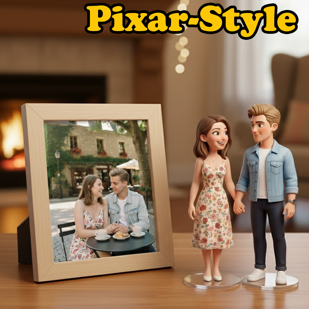 Custom Single Separate Chibi Style 3D Figurine From Your Photo – Young Couple Edition – Cute & Romantic Style | KibiFig