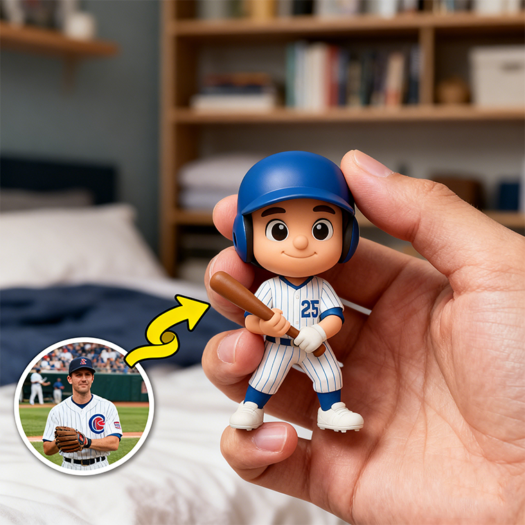 Custom Single Separate Chibi Style 3D Figurine From Your Photo – Baseball Edition – Cute Edition | KibiFig