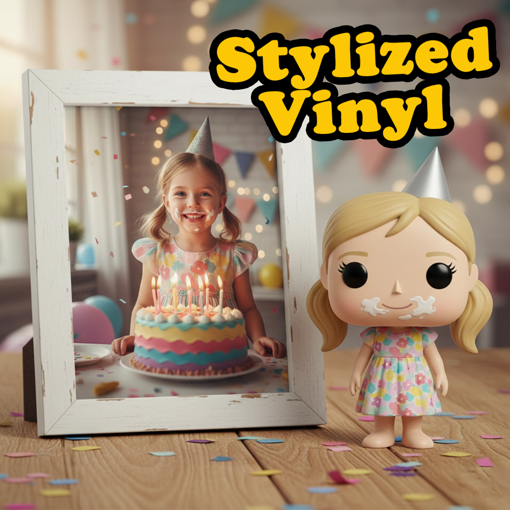 Custom Single Separate Chibi Style 3D Figurine From Your Photo – Girl's Birthday Edition – Cute Edition | KibiFig