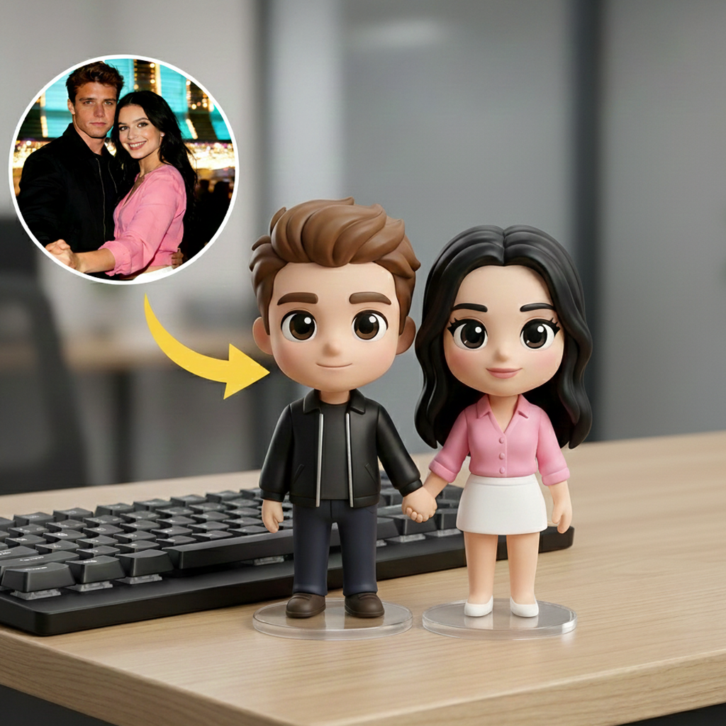 Custom Single Separate Chibi Style 3D Figurine From Your Photo – Love Edition | KibiFig
