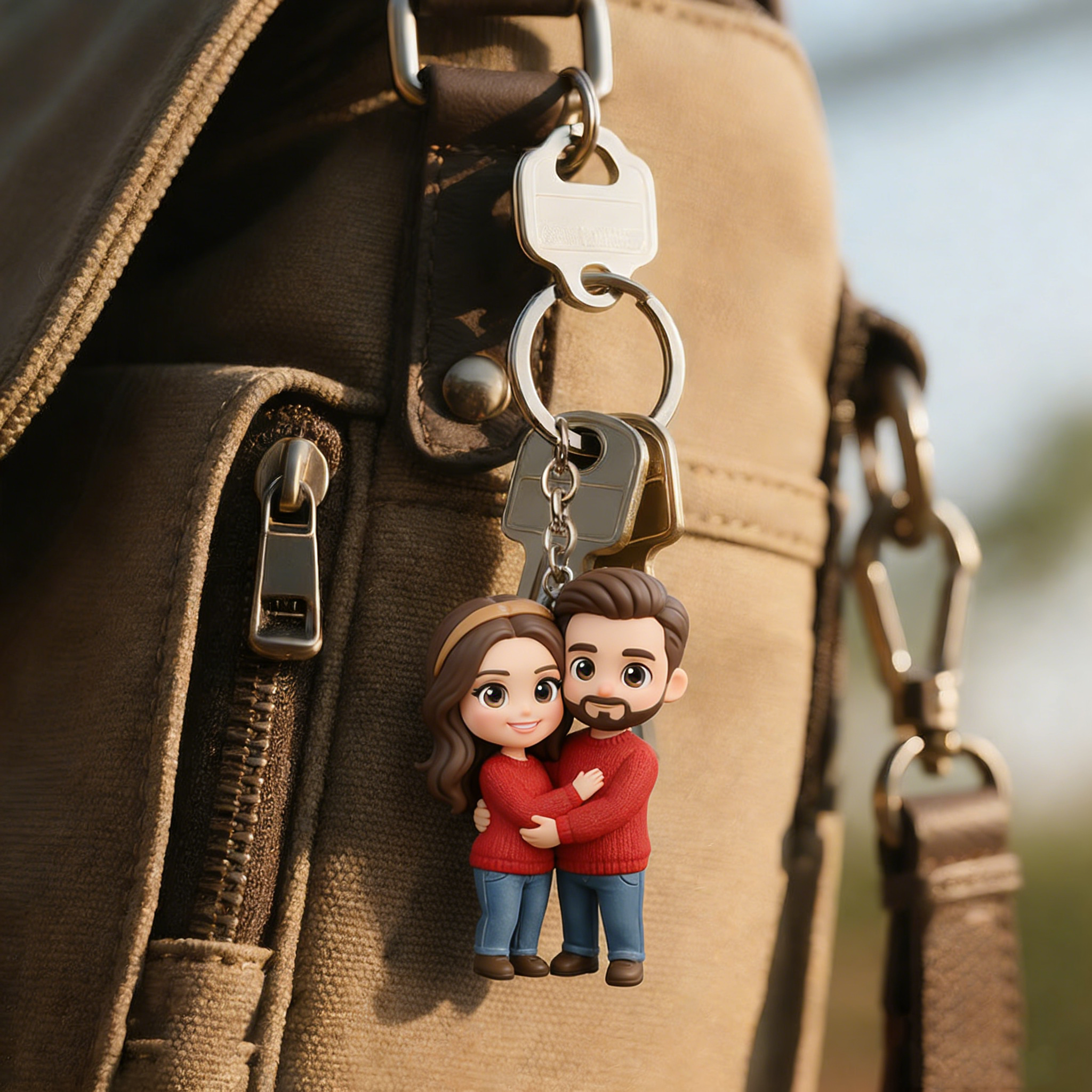 Custom Made 3D Mini Keychain Figure with Your Face Perfect for Gifting | KibiFig