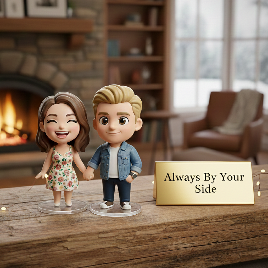 Custom Single Separate Chibi Style 3D Figurine From Your Photo – Young Couple Edition – Cute & Romantic Style | KibiFig