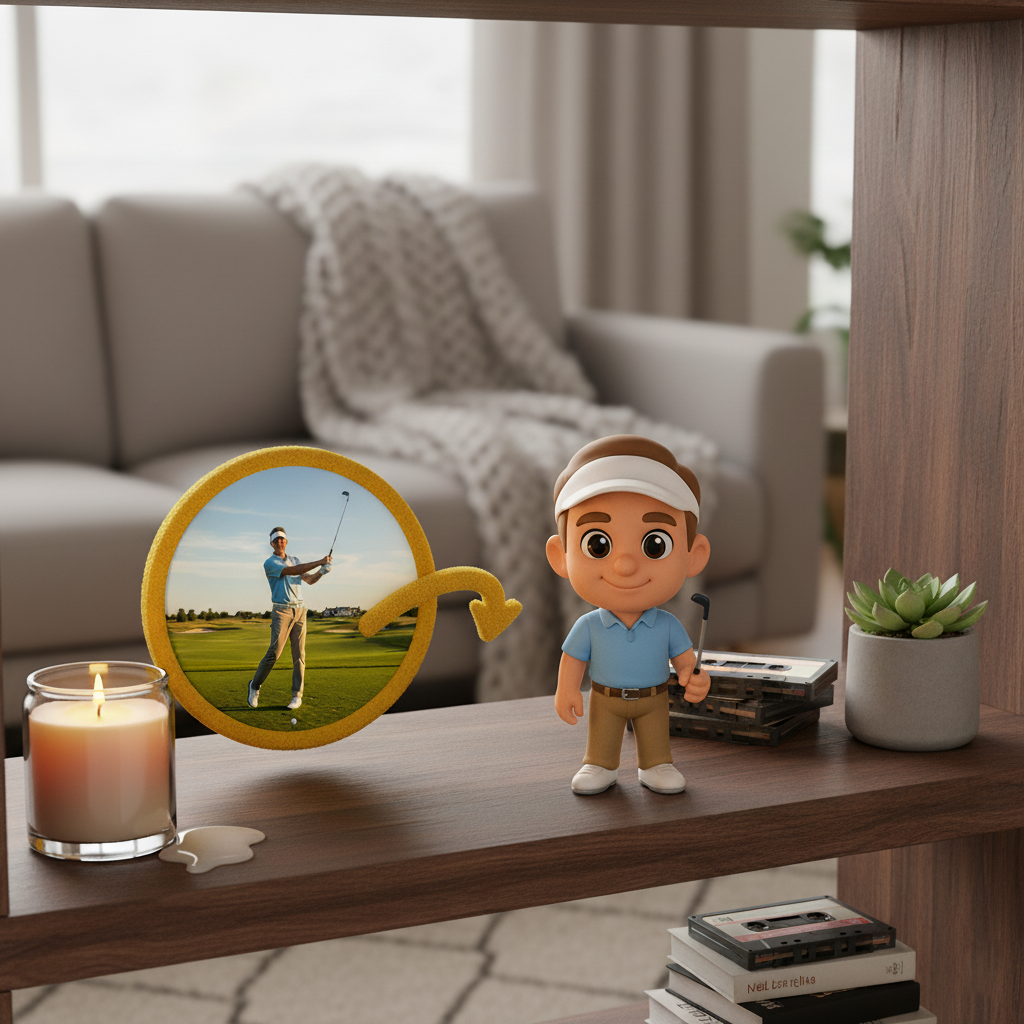 Custom Single Separate Chibi Style 3D Figurine From Your Photo – Golf Edition – Cute Edition | KibiFig