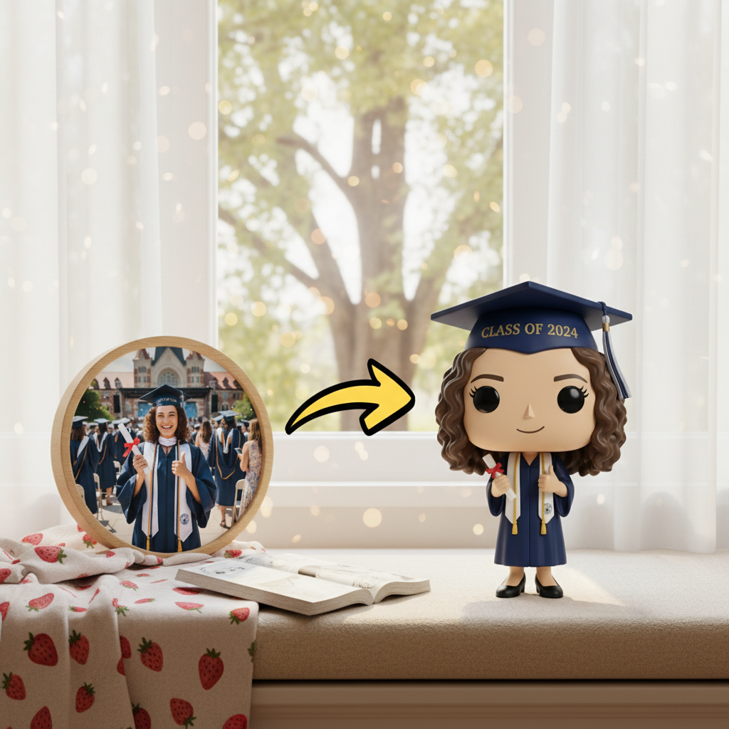 Custom Single Separate Chibi Style 3D Figurine From Your Photo – Graduation Edition – Cute Edition | KibiFig