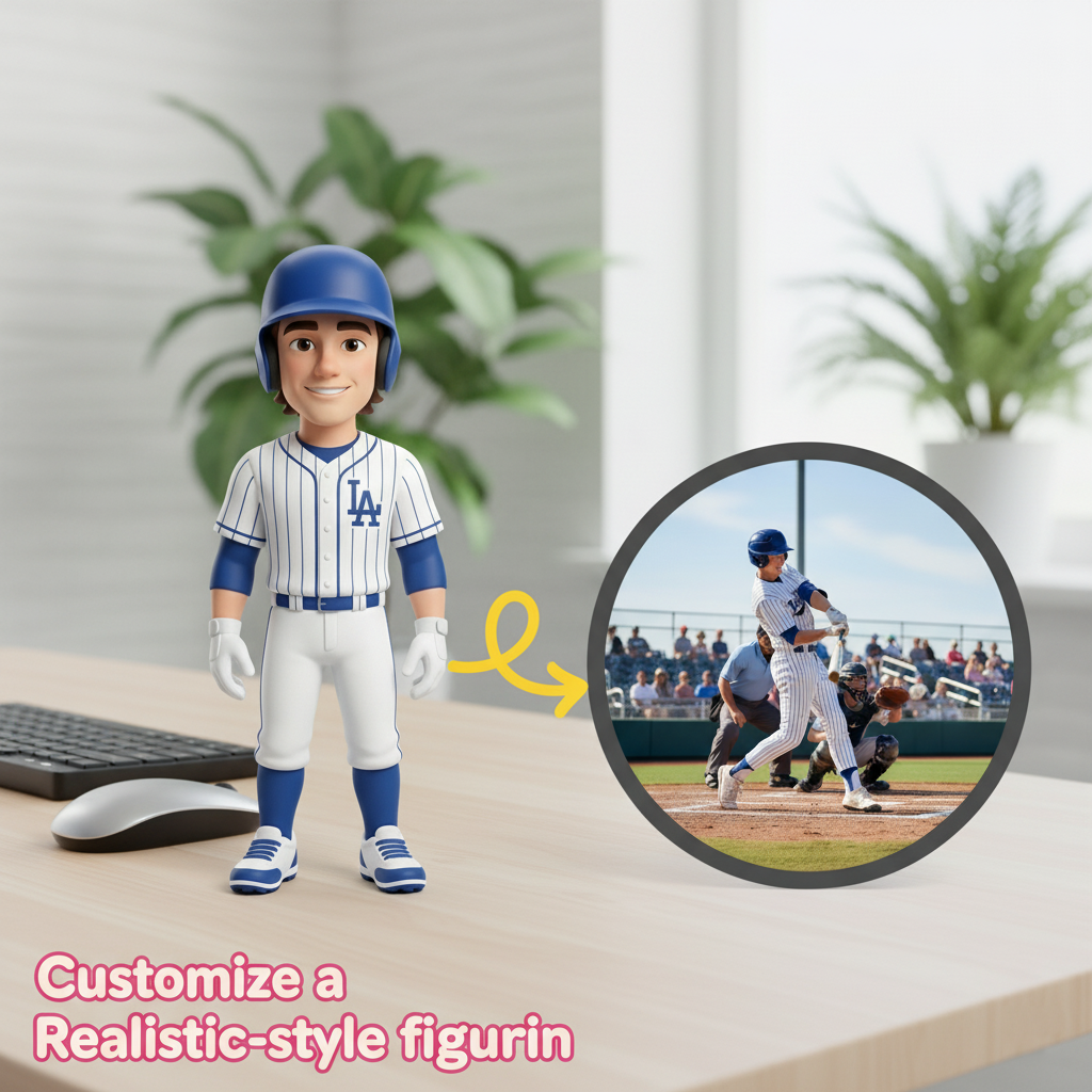 Custom Single Separate Chibi Style 3D Figurine From Your Photo – Baseball Edition – Cute Edition | KibiFig