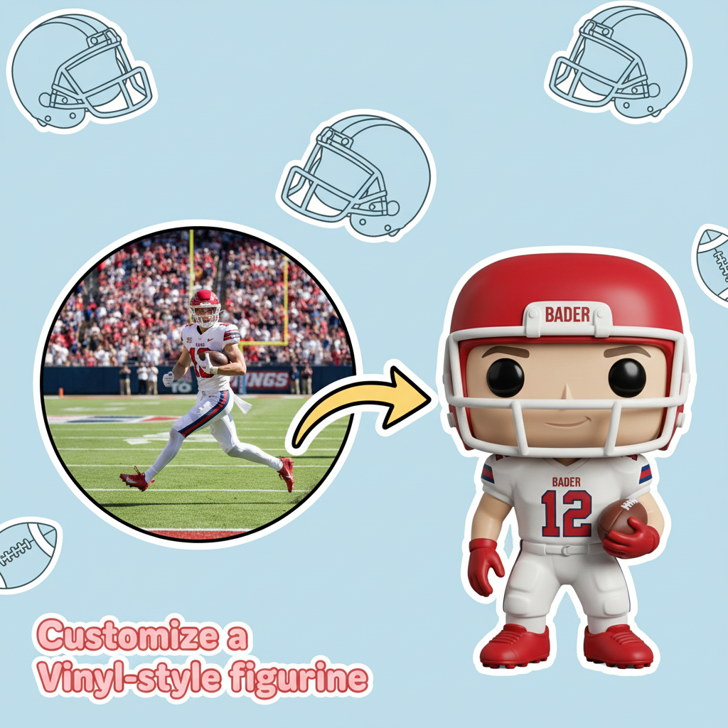 Custom Single Separate Chibi Style 3D Figurine From Your Photo -Rugby Edition- Cute Edition| KibiFig