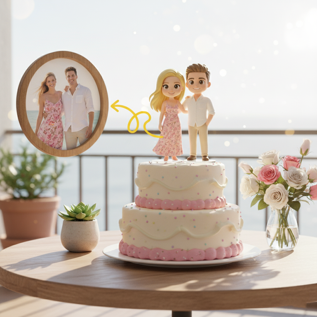 Custom Single Separate Chibi Style 3D Figurine From Your Photo – Love Edition | KibiFig