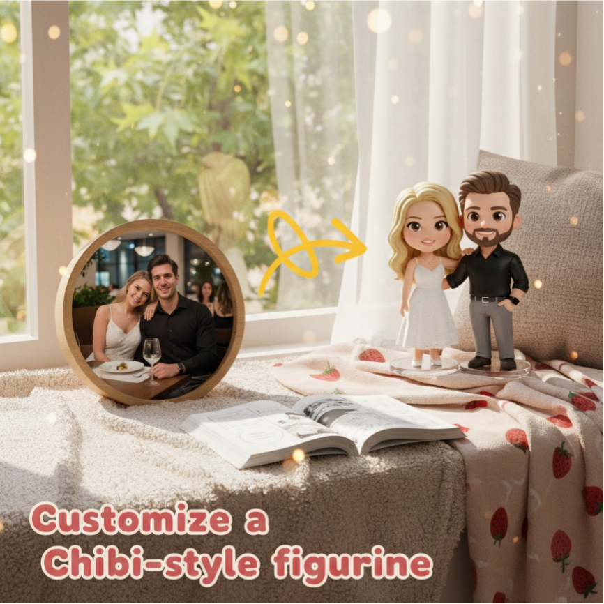 Custom Made 3D Mini Keychain Figure with Your Face Perfect for Gifting | KibiFig