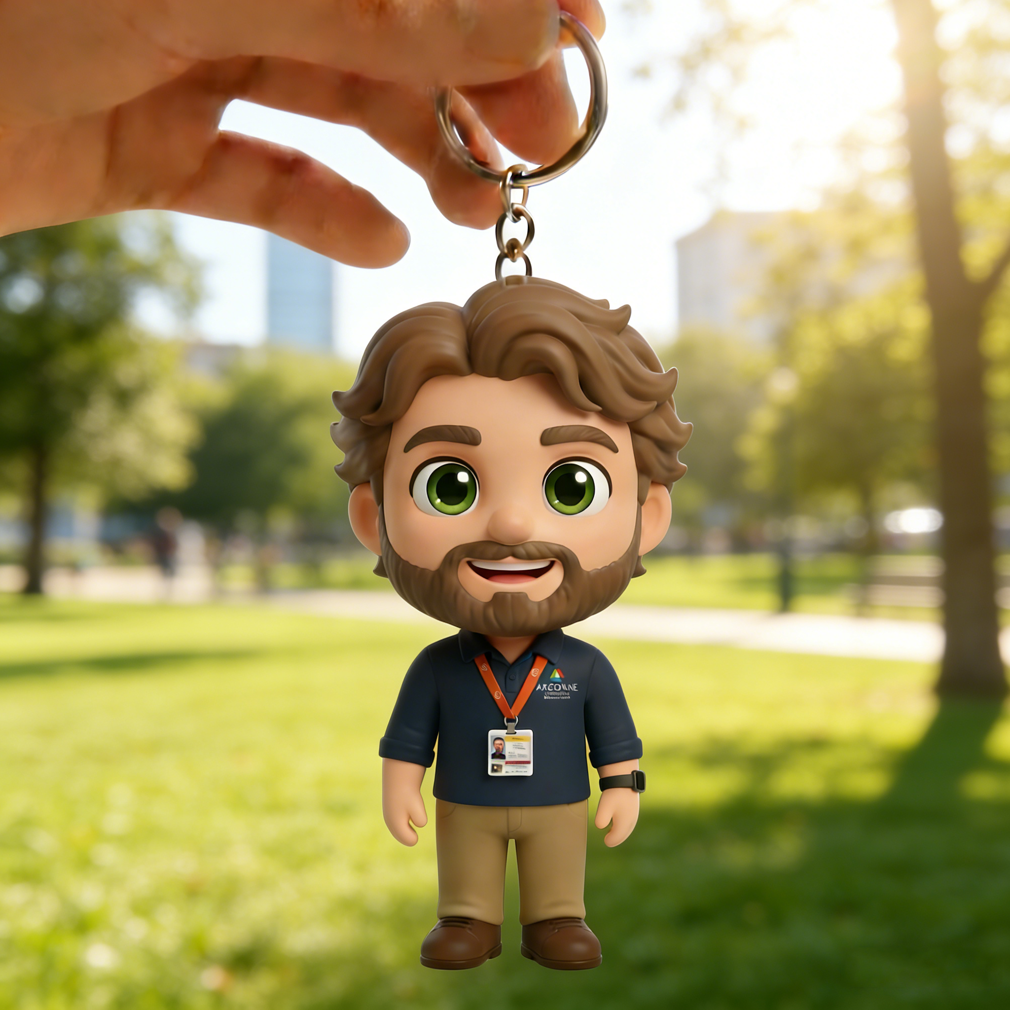 Custom Made 3D Mini Keychain Figure with Your Face Perfect for Gifting | KibiFig
