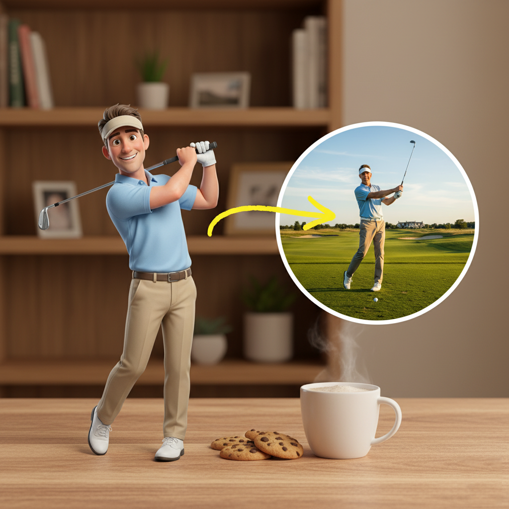 Custom Single Separate Chibi Style 3D Figurine From Your Photo – Golf Edition – Cute Edition | KibiFig
