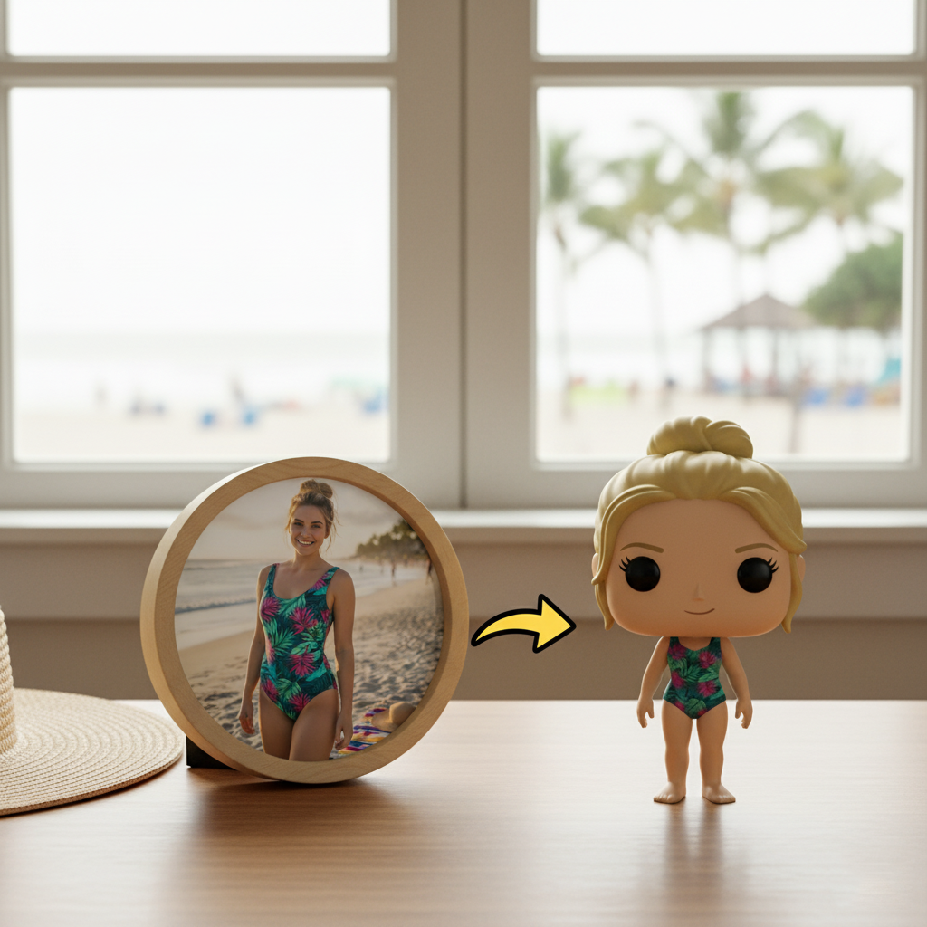 Custom Single Separate Chibi Style 3D Figurine From Your Photo – Swim Edition – Cute Edition | KibiFig
