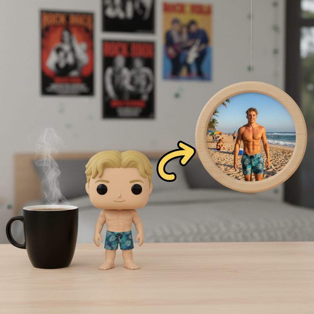 Custom Single Separate Chibi Style 3D Figurine From Your Photo – Swim Edition – Cute Edition | KibiFig