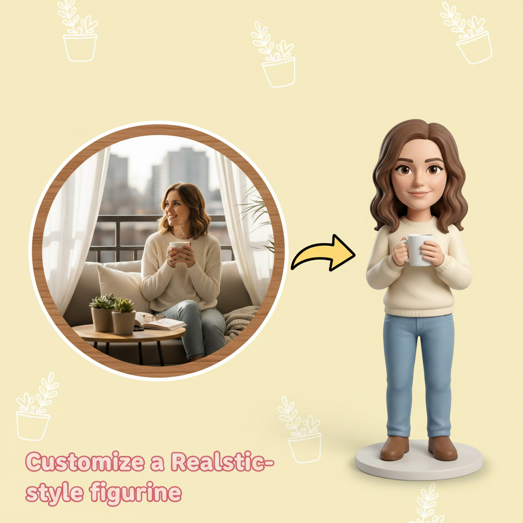 Custom Single Separate Chibi Style 3D Figurine From Your Photo – Mom's Edition – Cute Edition | KibiFig
