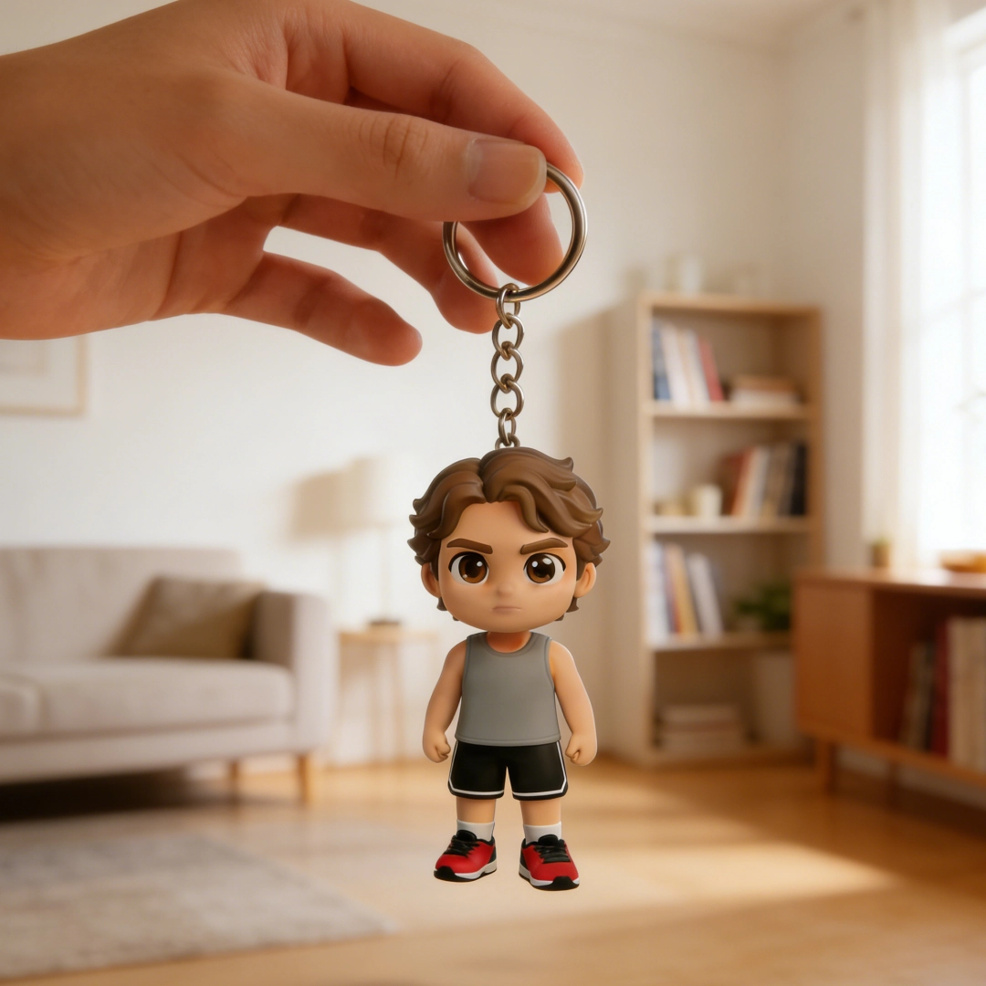 Customize a single, individual chibi-style 3D figurine based on your photo – a keychain – Cute Version | KibiFig