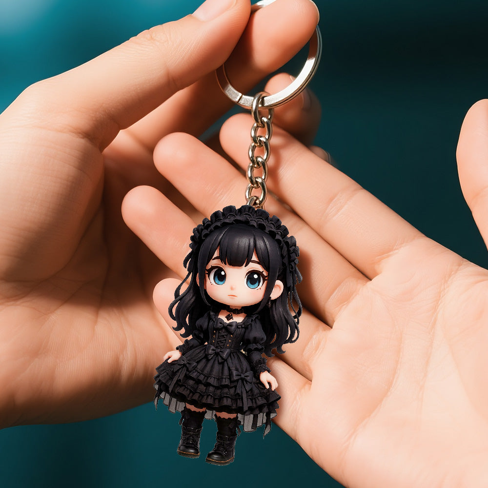 Custom Made 3D Mini Keychain Figure with Your Face Perfect for Gifting | KibiFig