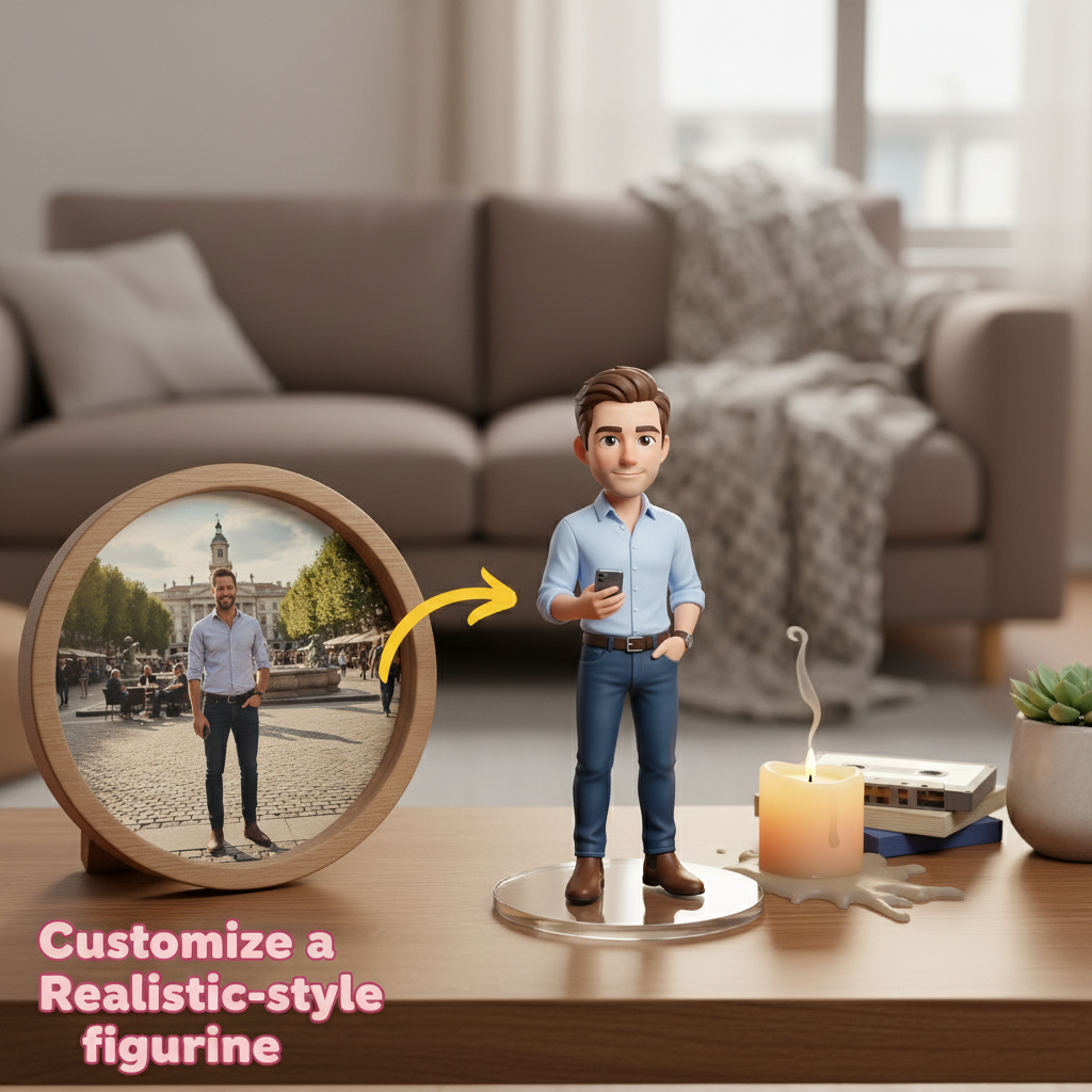 Custom Single Separate Chibi Style 3D Figurine From Your Photo – Dad's Edition – Cute Edition | KibiFig