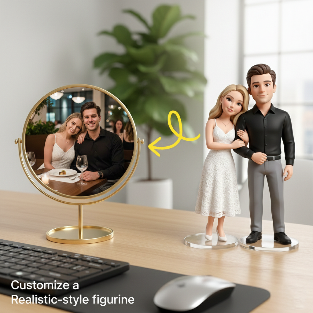 Custom Single Separate Chibi Style 3D Figurine From Your Photo – Love Edition | KibiFig